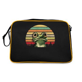 Frogs Catch Frog Hunter Frog Catcher - Retro Bag - black/gold - Back