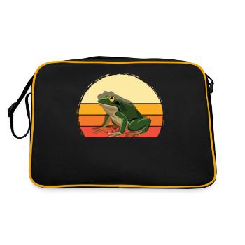 Frogs Catch Frog Hunter Frog Catcher - Retro Bag - black/gold - Back