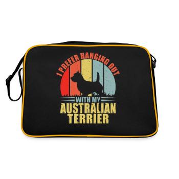 Australian Terrier Gifts - Retro Bag - black/gold - Back