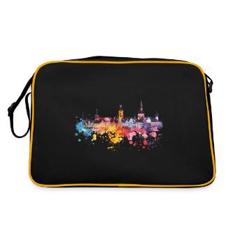 Weilheim in Upper Bavaria - Retro Bag - black/gold - Back