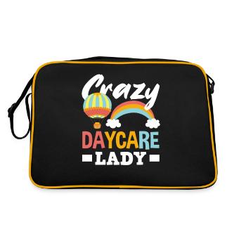 Folle dame de garderie - Sac Retro - noir/or - Dos