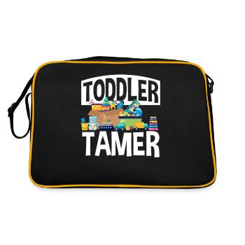 Toddler Tamer Daycare Teacher - Retro Bag - black/gold - Back