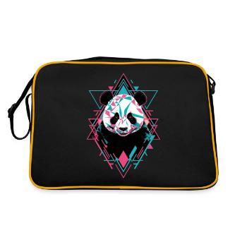 Oeuvre géométrique Panda - Sac Retro - noir/or - Dos