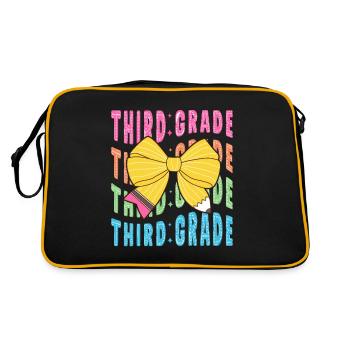 3rd Grade Teacher Pencil Coquetteheartpre-kinderga - Retro Bag - black/gold - Back
