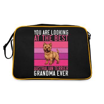 Australian Terrier Gifts - Retro Bag - black/gold - Back