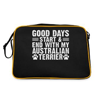 Australian Terrier Gifts - Retro Bag - black/gold - Back