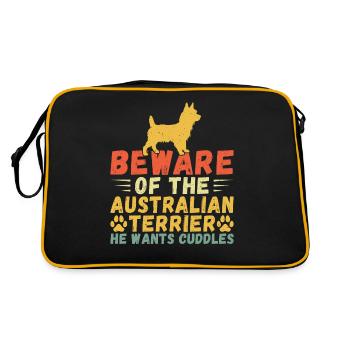 Australian Terrier Gifts - Retro Bag - black/gold - Back