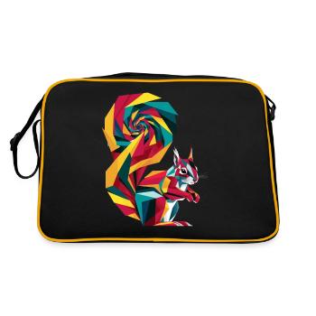 Graphique géométrique coloré d’animal de la ferme - Sac Retro - noir/or - Dos