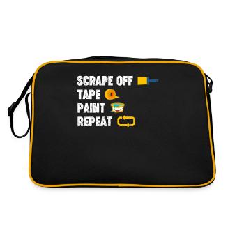 Scrape off tape, repeat color, funnier - Retro Bag - black/gold - Back