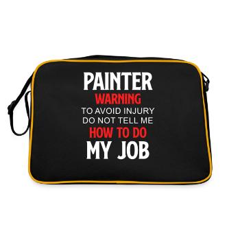 Avertissement du peintre à éviter - Sac Retro - noir/or - Dos