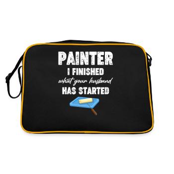 I finished what her husband started. - Retro Bag - black/gold - Back