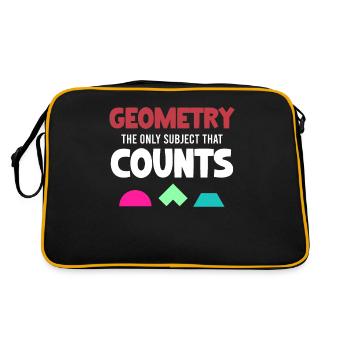 Geometry is the only subject that counts funny - Retro Bag - black/gold - Back