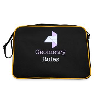 Geometry Rules Funny Teacher - Retro Bag - black/gold - Back