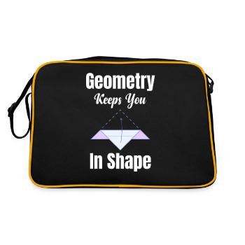 Geometry Keeps You In Shape Funny Teacher - Retro Bag - black/gold - Back