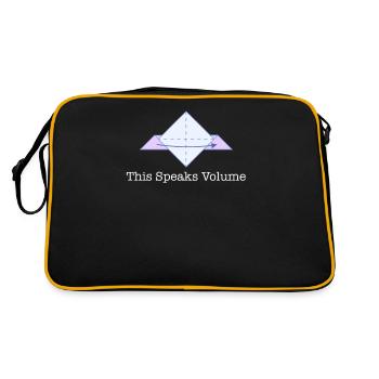 That speaks volumes Funny geometry teacher - Retro Bag - black/gold - Back