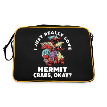 J’aime vraiment les bernard-l’ermite - Sac Retro - noir/or - Dos