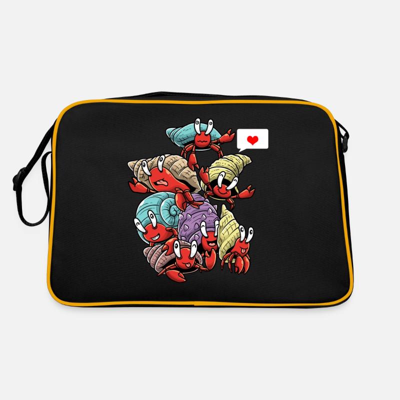 Lustiger Einsiedlerkrebs Retro Tasche