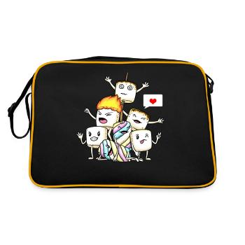 Funny Marshmallows - Retro Bag - black/gold - Back