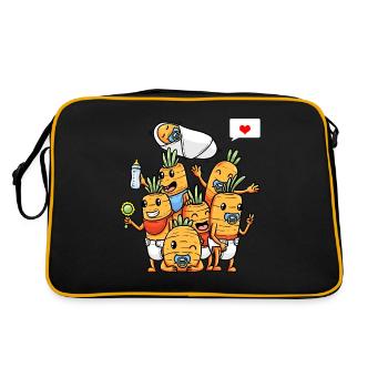 Drôles de carottes miniatures de légumes - Sac Retro - noir/or - Dos