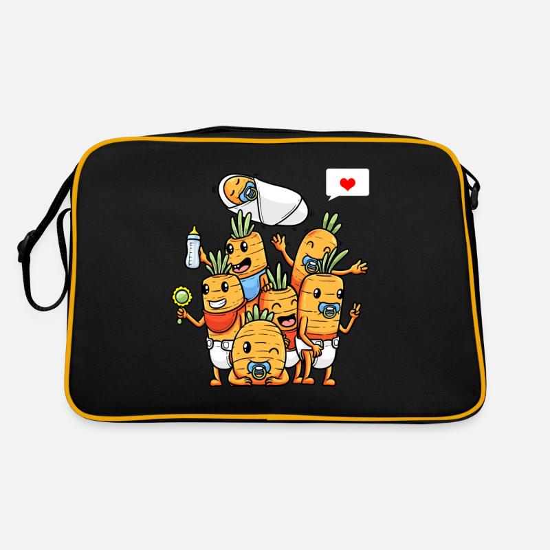Funny Baby Carrots Vegetables Retro Bag