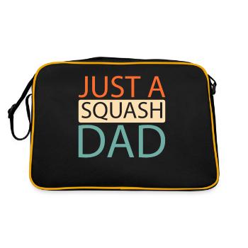 Le squash juste un papa de squash - Sac Retro - noir/or - Dos
