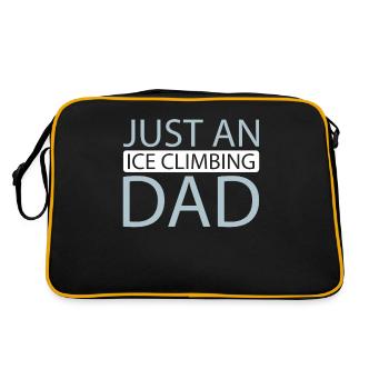 Eisklettern Just An Ice Climbing Dad - Retro Tasche - Schwarz/Gold - Hinten