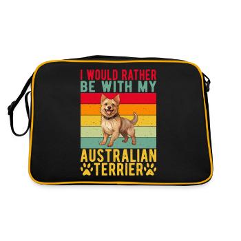 Australian Terrier Gifts - Retro Bag - black/gold - Back