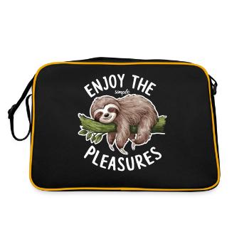 Enjoy the simple pleasures - laziness - Retro Bag - black/gold - Back