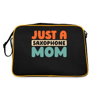 Saxophon Saxofon Juste une maman saxophone - Sac Retro - noir/or - Dos