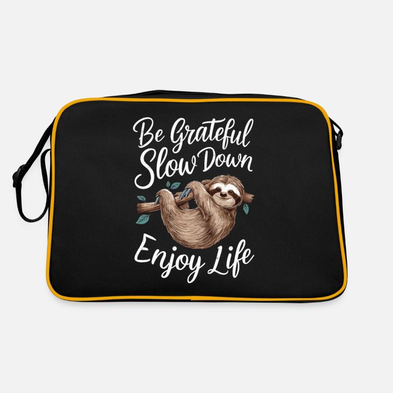 Sei Dankbar Langsam Machen Leben Genießen - Retro Tasche