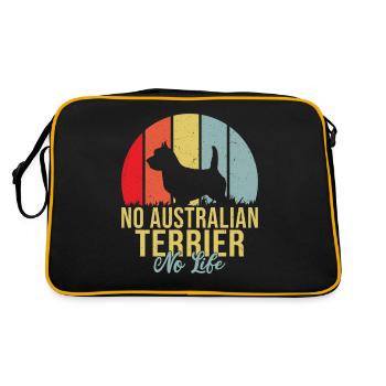 Australian Terrier Gifts - Retro Bag - black/gold - Back