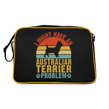 Australian Terrier Gifts - Retro Bag - black/gold - Back
