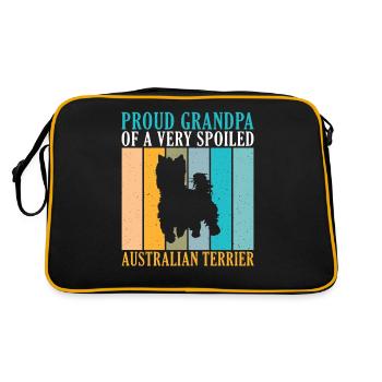 Australian Terrier Gifts - Retro Bag - black/gold - Back