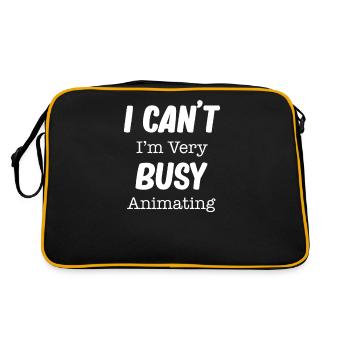 Ich Kann Nicht, Ich Bin Sehr Damit Beschäftigt, - Retro Tasche - Schwarz/Gold - Hinten
