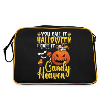 Du Nennst Es Halloween, Ich Nenne Es Candy Himmel - Retro Tasche - Schwarz/Gold - Hinten