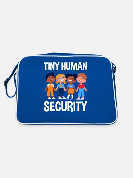 Little people safety daycare center - Retro Bag - blue/white - Back