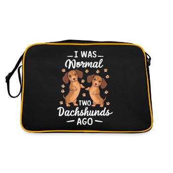 J’étais normal devant deux teckels - Sac Retro - noir/or - Dos