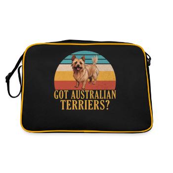 Australian Terrier Gifts - Retro Bag - black/gold - Back