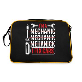 Dire mécanicien - Sac Retro - noir/or - Dos