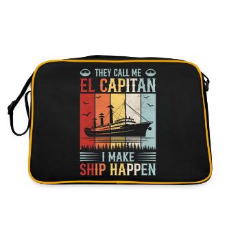 Bateau rétro capitaine de bateau - Sac Retro - noir/or - Dos