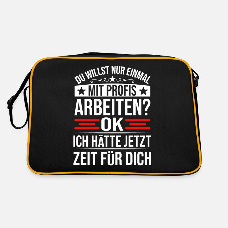 Working With The Pros Craft Sayings Funny Retro Bag