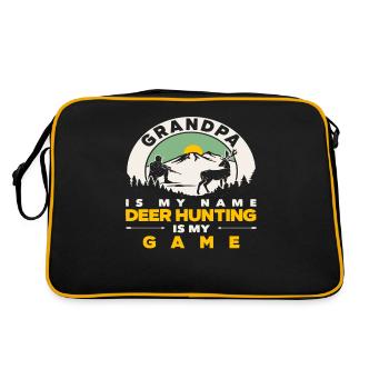 Grand-père est mon nom, la chasse au cerf est mon jeu - Sac Retro - noir/or - Dos