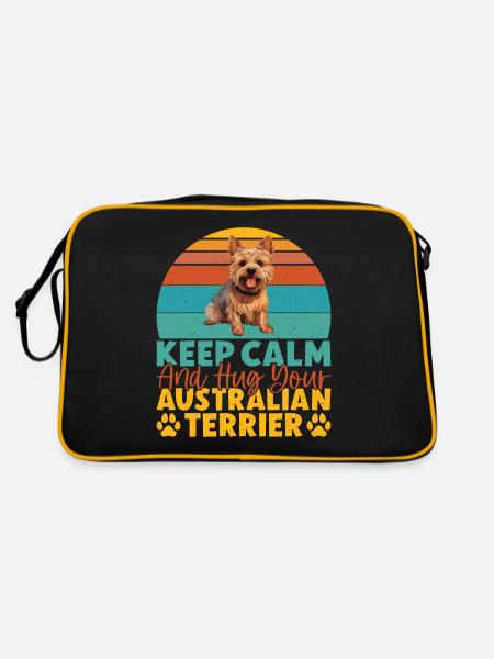 Cadeaux pour terrier australien - Sac Retro - noir/or - Dos