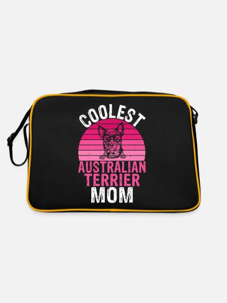 Cadeaux pour terrier australien - Sac Retro - noir/or - Dos