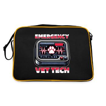 Veterinary Technician Emergency Vet Tech Vet Med - Retro Bag - black/gold - Back