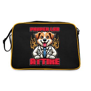 Veterinary Technician Proper Lab Attire Vet Med - Retro Bag - black/gold - Back