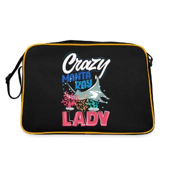 Ocean Animal Diving Stingray Mantarochen - Retro Tasche - Schwarz/Gold - Hinten