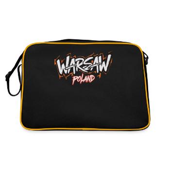 Warsaw Poland Souvenir - Retro Bag - black/gold - Back