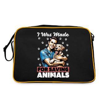 Veterinary Technician I Was Made For Animal Lover - Retro Bag - black/gold - Back
