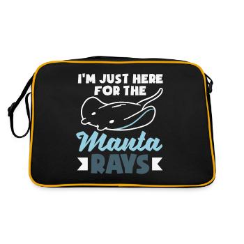 Ocean Animal Diving Stingray Mantarochen - Retro Tasche - Schwarz/Gold - Hinten